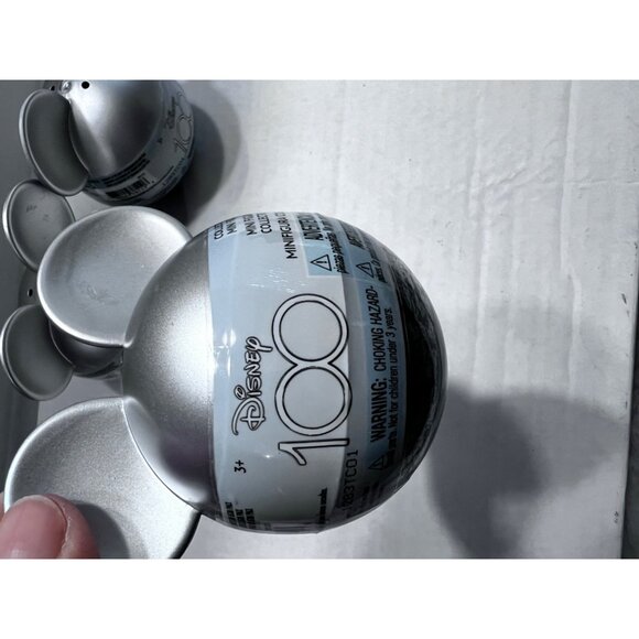 Disney 100 Silver Mickey Mouse Ears Collectible Mini Figures Blind capsules Set - Picture 4 of 4
